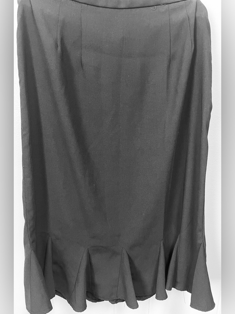 R&K Black Midi Skirt with Flared Panel Hem